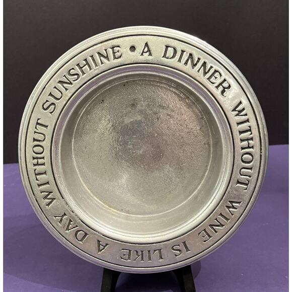 Wilton A Dinner Without Wine Is Like A Day Without Sunshine Champagne/Wine - Picture 1 of 7